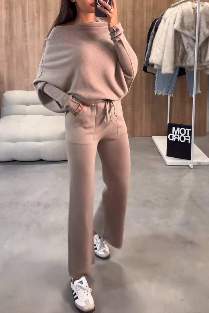 Women's Comfortable and Elegant Loungewear Set with Wide Cut