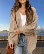 Women's Wide-Cut Chunky Knit Cardigan