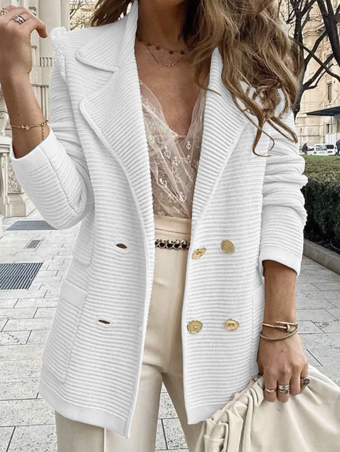 Women's Structured Blazer with Button Details
