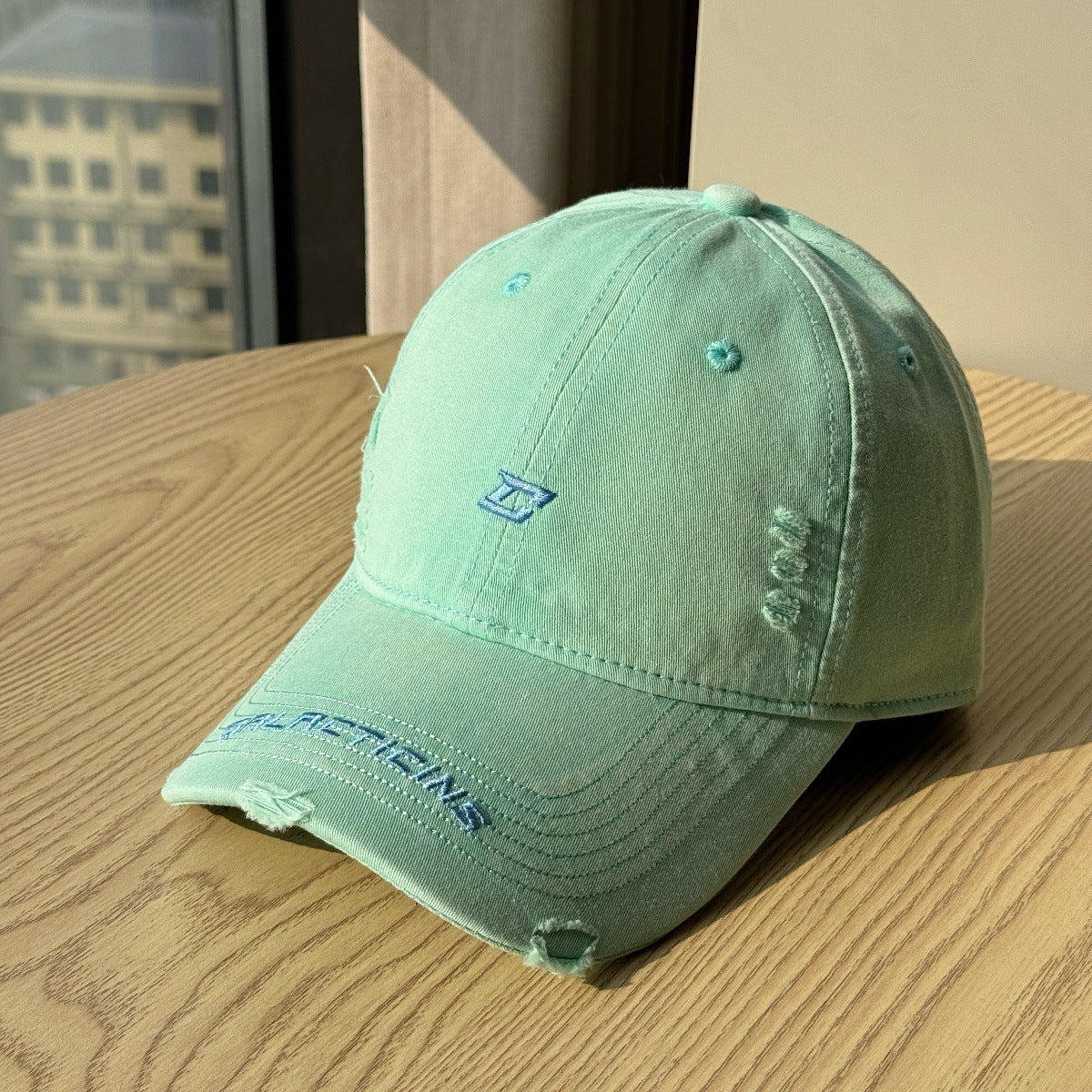 Men's Distressed Denim Baseball Cap