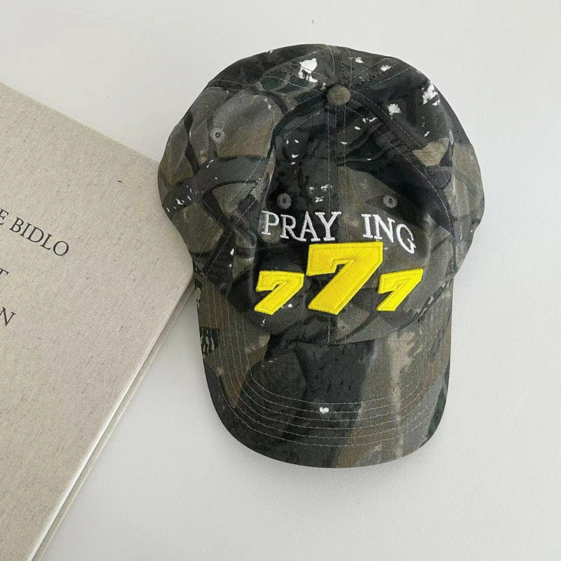 Distressed Camouflage Baseball Cap