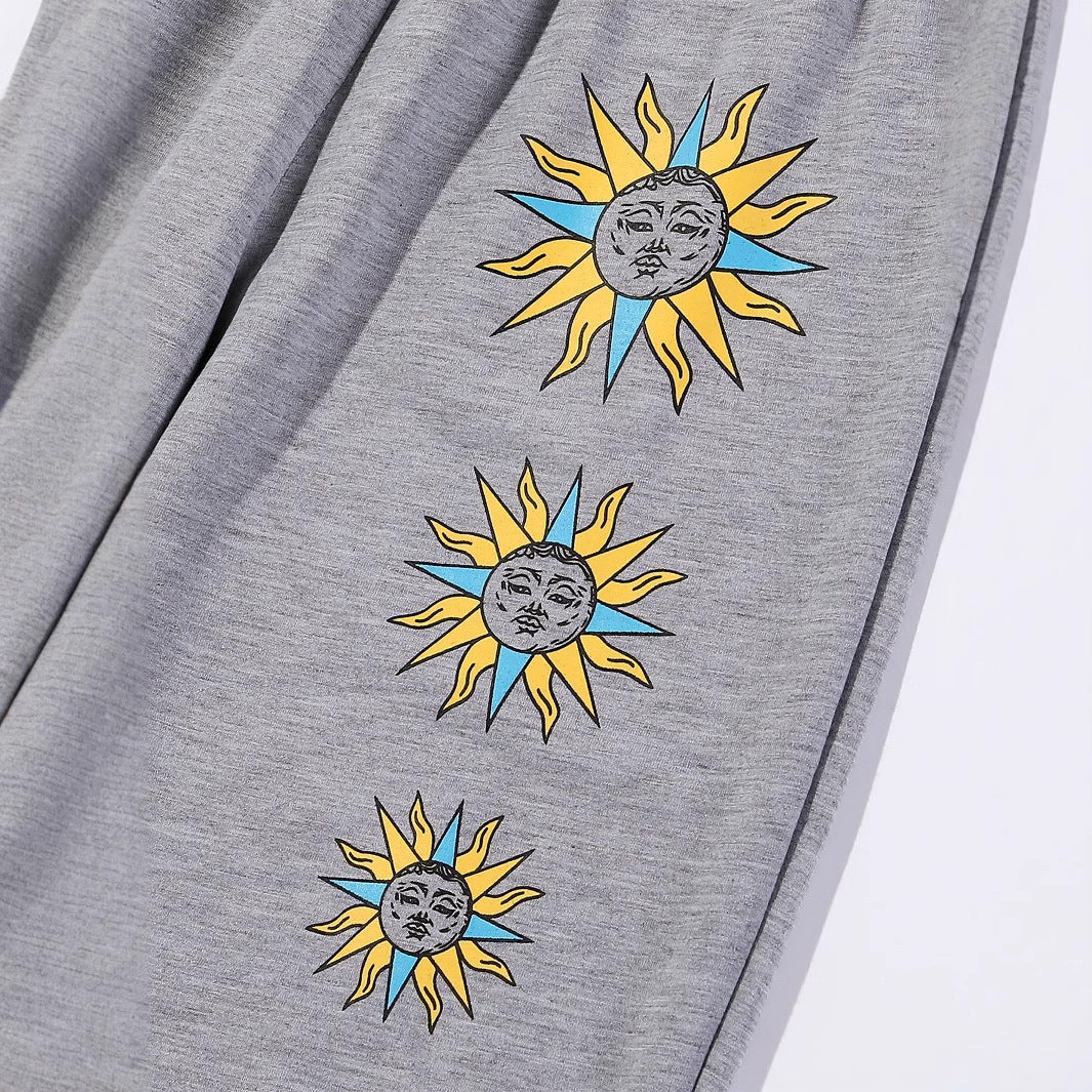 Women's Casual Pants with Colorful Graphic Design