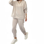 Casual Sport Ensemble with Decorative Buttons