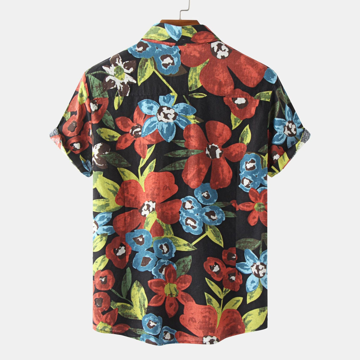 Women's Short Sleeve Shirt with Floral Print
