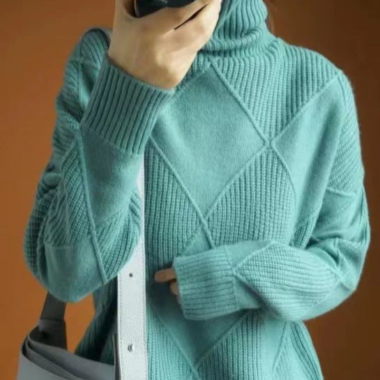 Women's Chunky Knit Turtleneck Sweater