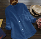 Women's Blouse with Elegant Button Placket and Modern Fit