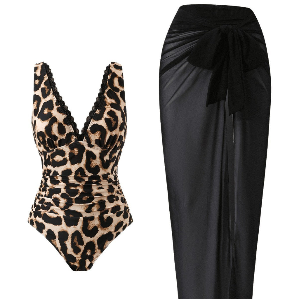 Women's Swimsuit with Draped Skirt