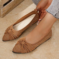 Women's Ballet Flats with Elegant Bow Decoration