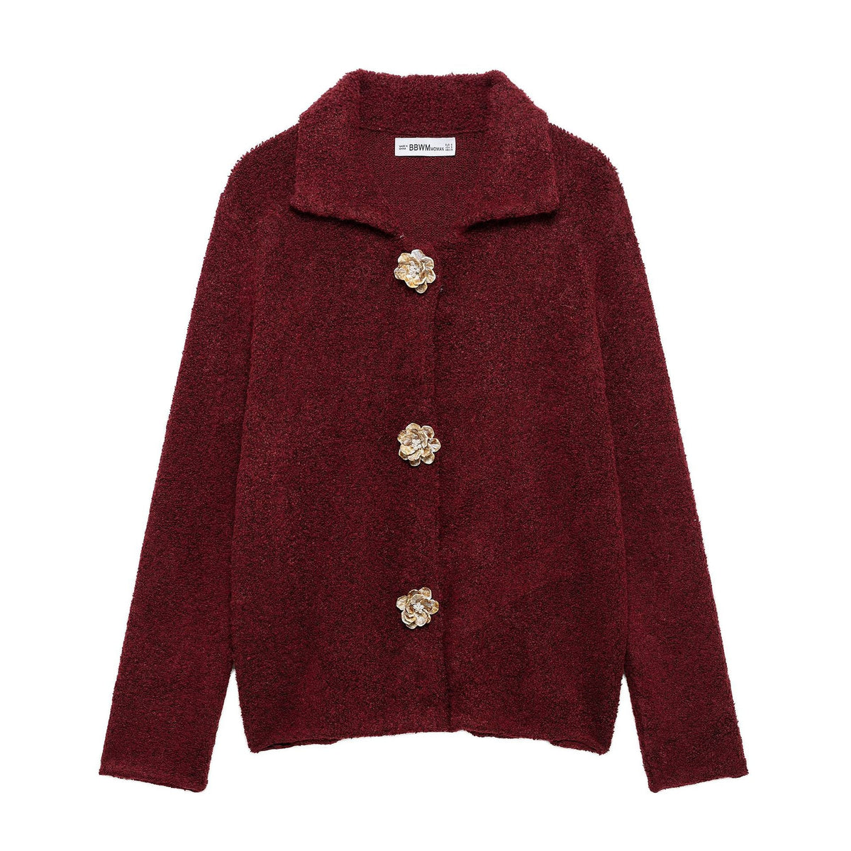 Women's Elegant Cardigan with Decorative Button Details