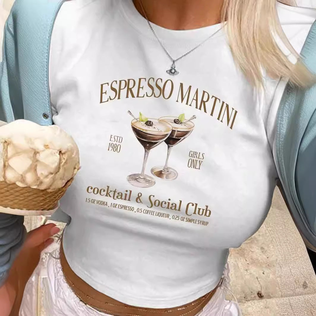 Women's Crop T-Shirt with Creative Bow Details