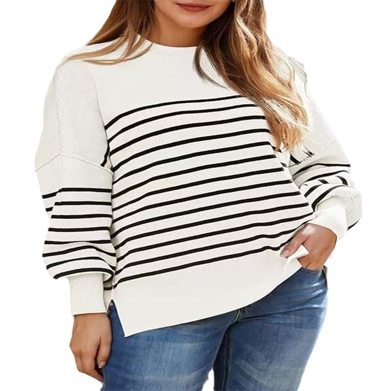 Women's Striped Sweatshirt Pullover