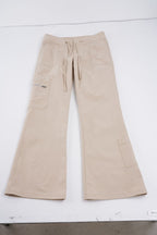Women's Comfortable Cargo Pants with Elastic Waistband and Practical Side Pockets