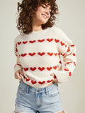 Cozy Women's Heart Pattern Sweater