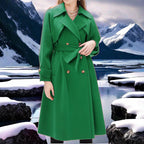 Elegant Double-Breasted Trench Coat with Tailored Fit