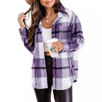 Women's Plaid Fleece Overshirt