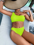 Women's Asymmetrical Ribbed Bikini
