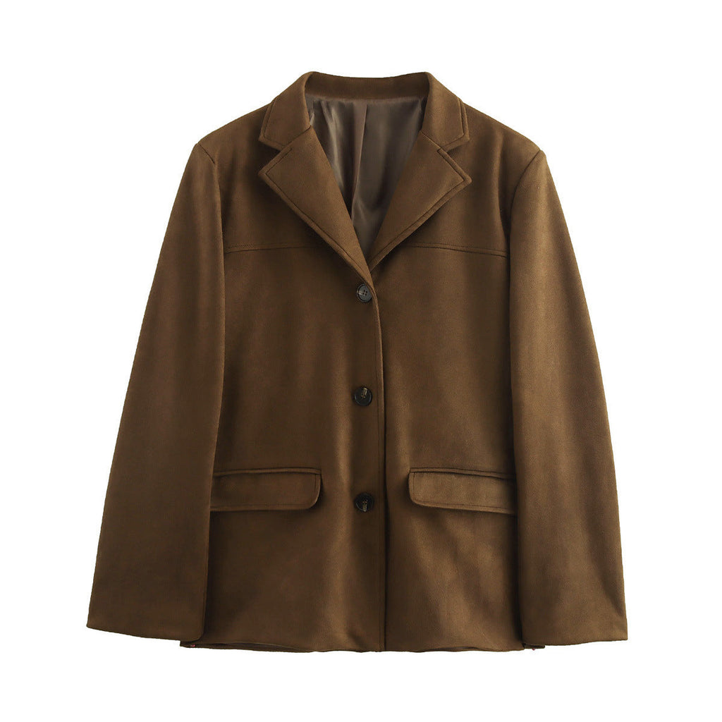 Women's Elegant Modern Cut Jacket with Pockets