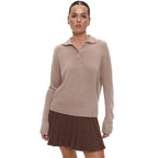 Women's Elegant Knit Sweater with Collar