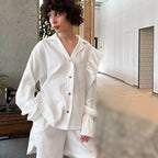 Women's Loungewear Set with Ruffle Details