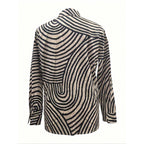 Women's Modern Shirt Blouse with Graphic Pattern