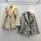 Women's Fluffy Bouclé Cardigan with Tie Belt