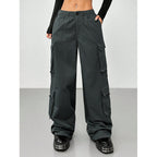Women's Wide Leg Cargo Pants with Pockets