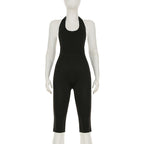 Women's Bodycon Jumpsuit with Deep Back and Clean Design