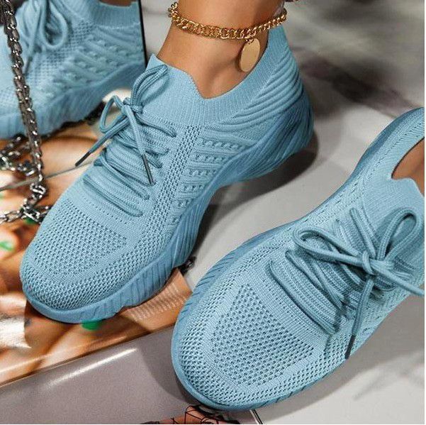 Women's Breathable Running Sneakers with Elastic Upper