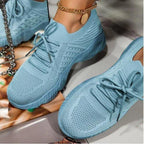 Women's Breathable Running Sneakers with Elastic Upper