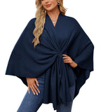 Women's Elegant Wrap Sweater with Asymmetrical Cut