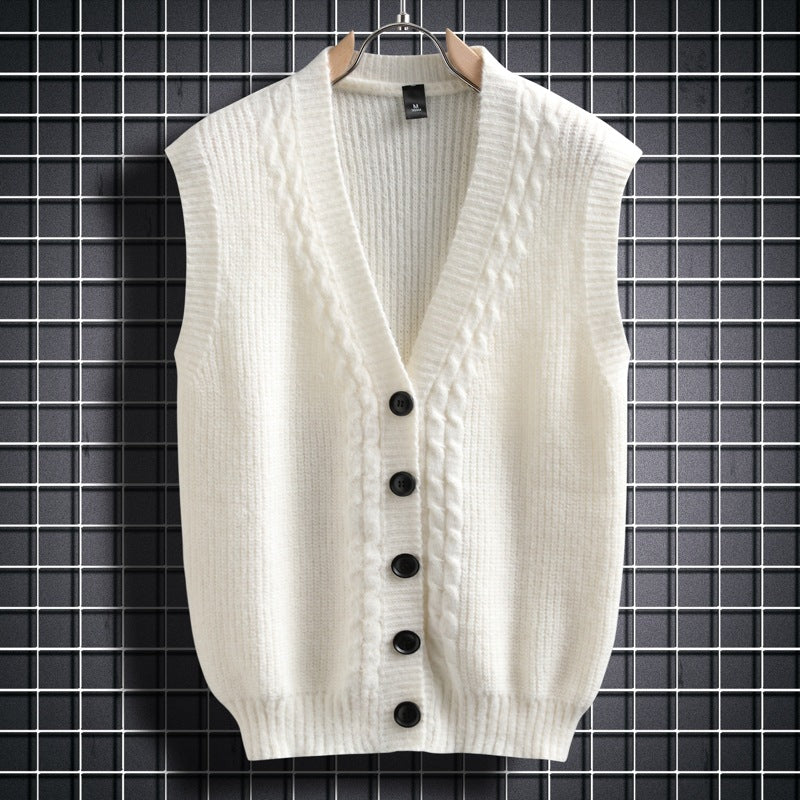 Women's Sleeveless Cable Knit Cardigan