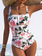 Women's Ribbed Swimsuit with Ruching
