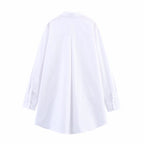 Women's Long-Sleeve Shirt with Lace-Up Detail