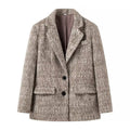 Women's Elegant Blazer Jacket in Quality Fabric with Fine Pattern