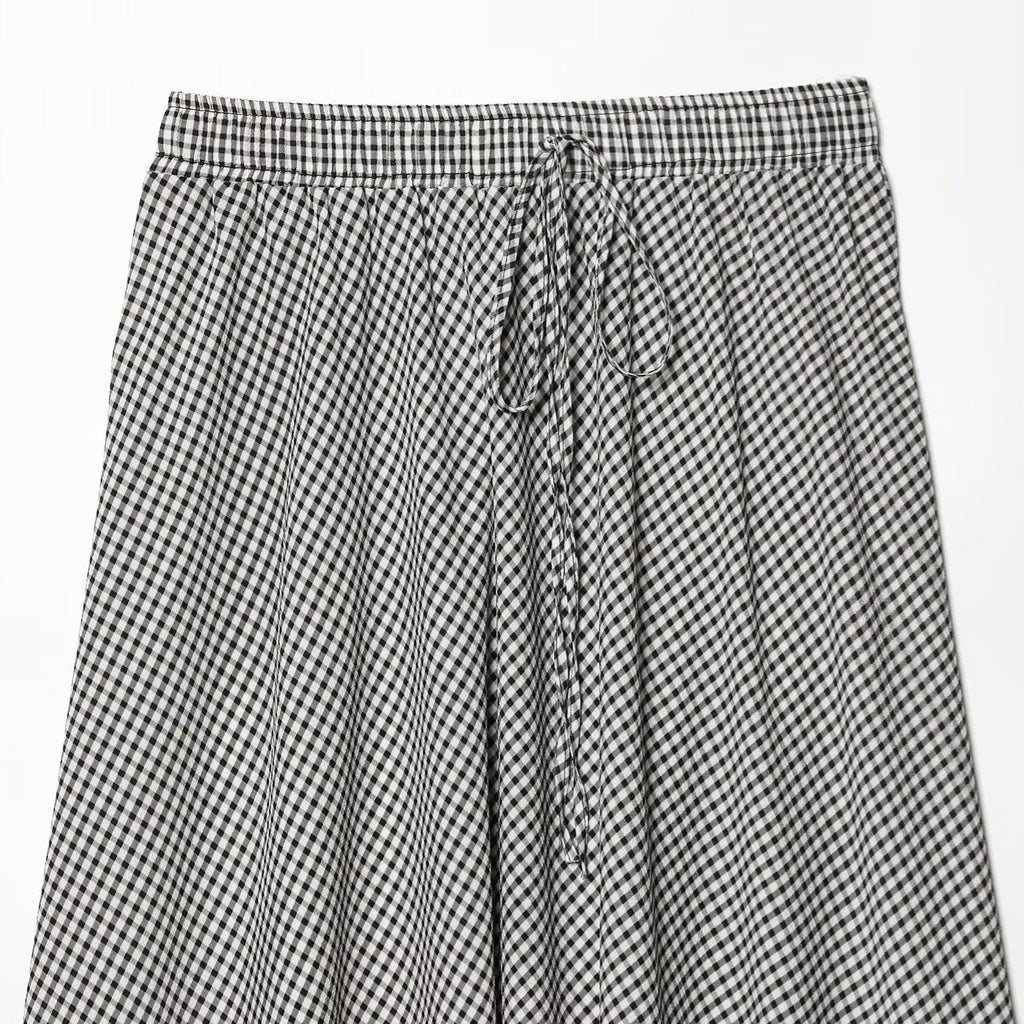 Women's Midi Skirt with Elastic Waistband