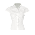 Elegant Women's Blouse with Ruching and Chic Collar