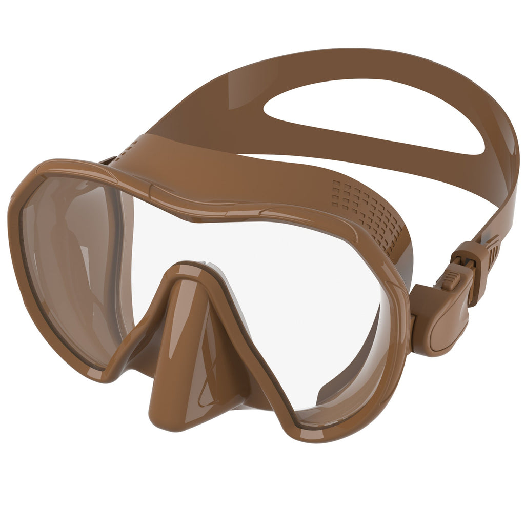 Diving mask with secure fit and innovative anti-fog system
