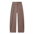 Women's Elegant Wide-Leg Trousers with Fine Pleats