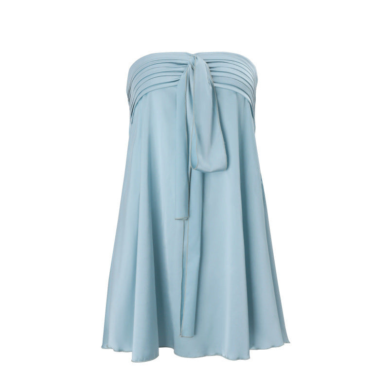 Women's Bandeau Dress with Lace Detail