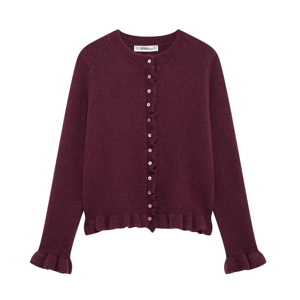 Women's Elegant Cardigan with Decorative Buttons