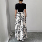 Women's Elegant Maxi Skirt with Floral Pattern