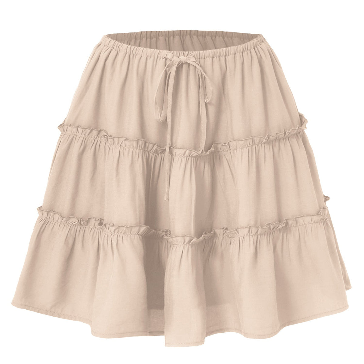 Women's Midi Skirt with Voluminous Ruffles