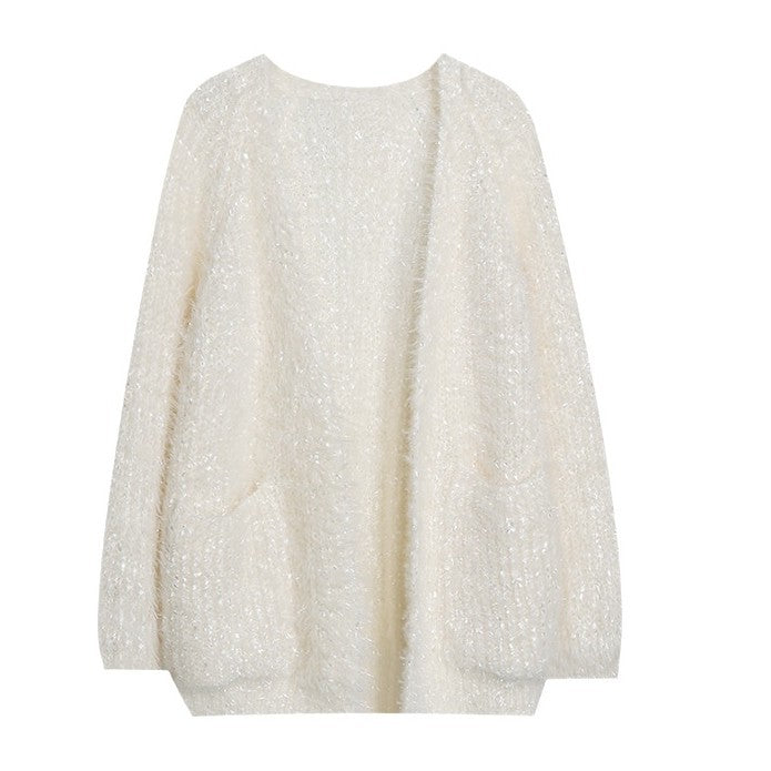 Women's Glitter Knit Cardigan in a Modern Casual Look