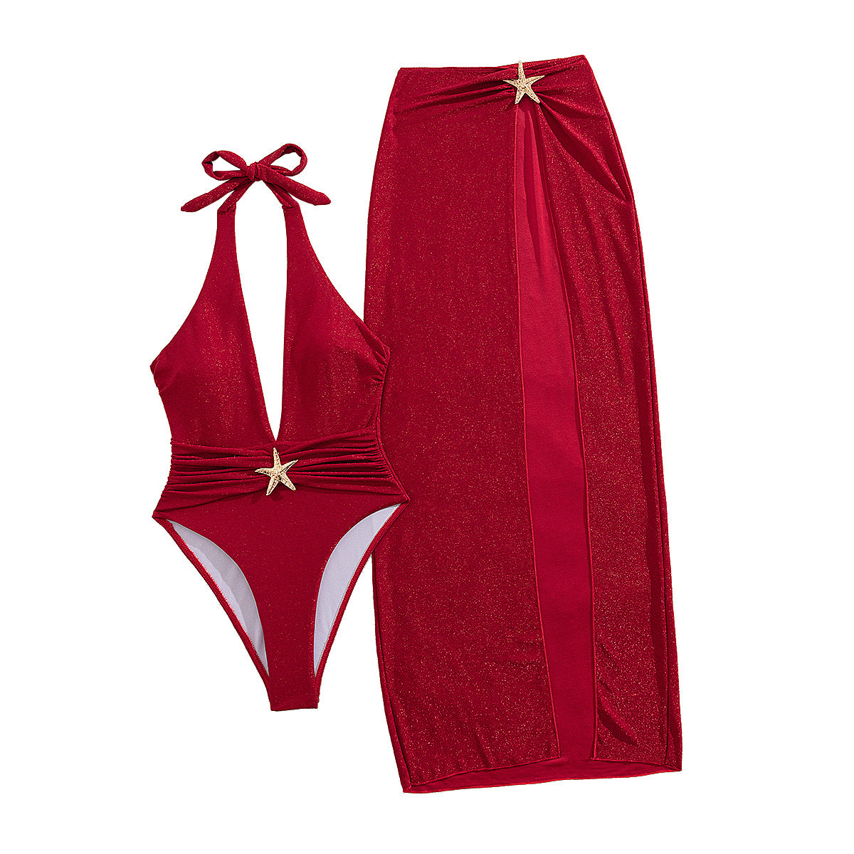 Women's Swimsuit and Beach Skirt Set
