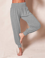 Women's Comfortable Casual Pants with Elastic Waist and Slim Cuffs