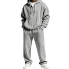 Men's Trendy Hoodie with Practical Zipper and Comfortable Jogging Pants