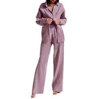 Women's Casual Two-Piece Set in Lightweight Material with Wide Cut
