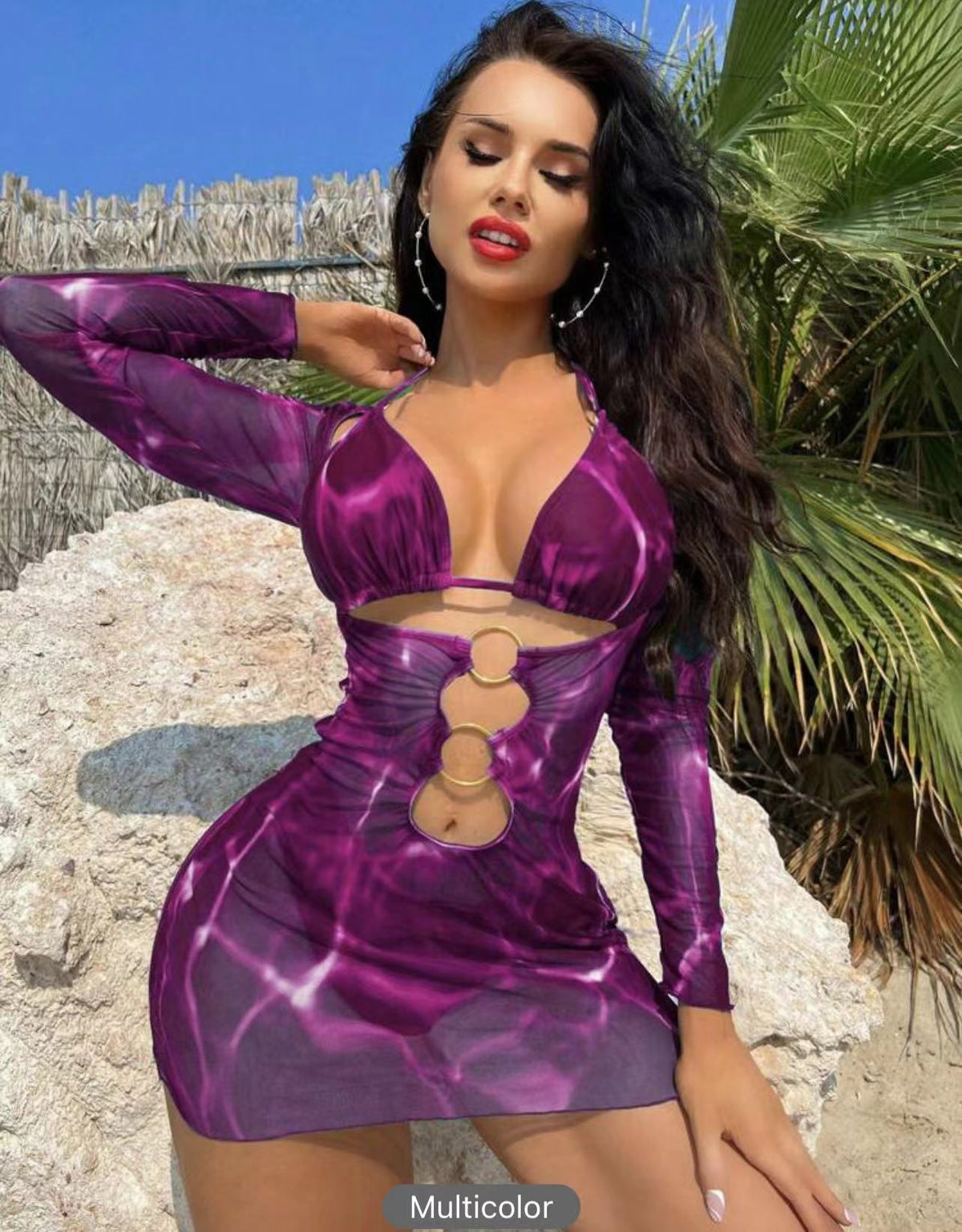 Women's Swim Dress with Refined Cut-Out Design