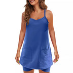 Women's Comfortable Camisole Dress with Pockets