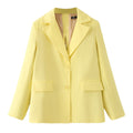 Women's Blazer Jacket with Elegant Cut and Practical Pockets
